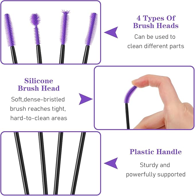 40 PCS Sewing Machine Cleaning Brushes for Quilting Supplies Reusable Silicone Dense Bristles Clean Brush Nook and Cranny Tiny Cleaning Brushes for Small Crevices Machine Gaps Computer Keyboards