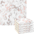 ALAZA Dish Towels Kitchen Cleaning Cloths Marble with Rose Gold Dish Cloths Super Absorbent Kitchen Towels Lint Free Bar Tea Soft Towel Kitchen Accessories Set of 6,11"x11"
