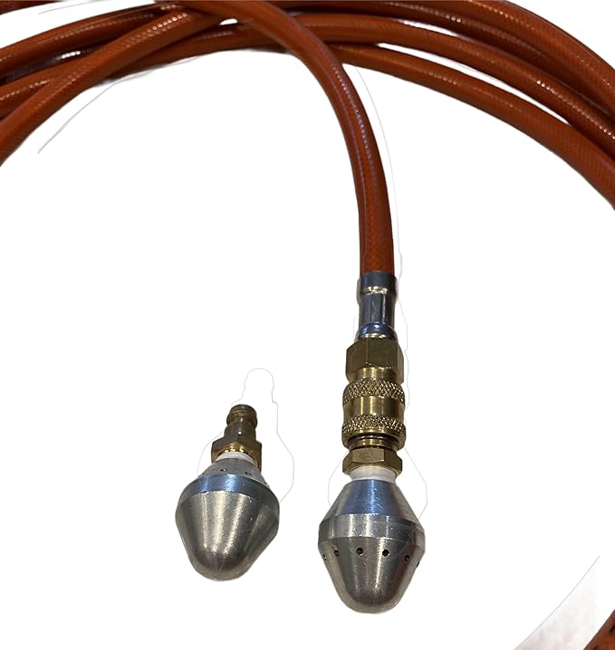 Professional 15' Quick Connect Hose for Dryer Vent Cleaning with Reverse and Forward Skipper Air Balls, Brass Fittings
