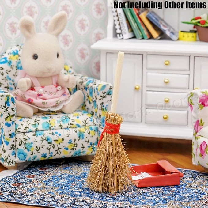 Odoria 1/12 Miniature Broom Dollhouse Decoration Accessories