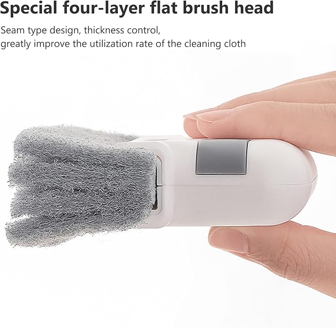 Hand held Groove Gap Cleaning Tools Window Track Cleaning Tools 5Pcs Window Track Cleaning Brush Detachable Window Groove Gap Cleaning Brush Tools with Scraper for Window Sliding Door