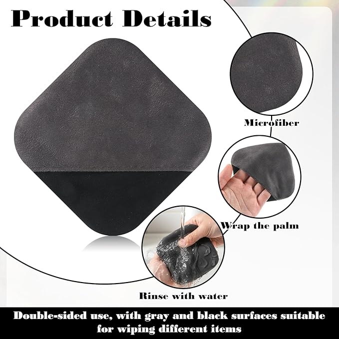 Car Screen Cleaner, Microfiber Auto Screen Cleaning Pad, Square Microfiber Cloth Non-Scratch Auto Touchscreen Cleaning Wipes for Vehicle Dashboard Car Display Interior