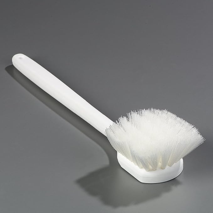 CFS 36620L00 Flo-Pac Plastic Handle Utility Scrub Brush, Nylon Bristles, 20" Length, 2" Bristle Trim, White, 1 Count