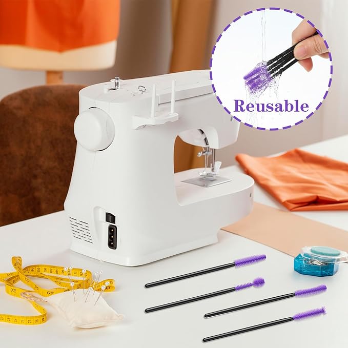 40 PCS Sewing Machine Cleaning Brushes for Quilting Supplies Reusable Silicone Dense Bristles Clean Brush Nook and Cranny Tiny Cleaning Brushes for Small Crevices Machine Gaps Computer Keyboards
