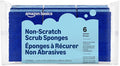 Amazon Basics Non-Scratch Dual-Sided Sponges for Nonstick Pots and Pans, Dish Scrubber, All-Purpose, 6-Pack, Packaging May Vary