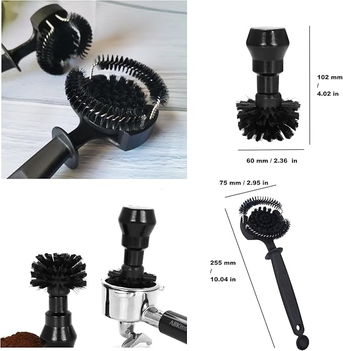 Espresso Coffee Machine Cleaning Brush Set,Group Head Cleaning Brush,Coffee Portafilter Cleaning Brush,360°Nylon Bristle,Effectively Cleaning, Barista Cleaning Tools,58MM