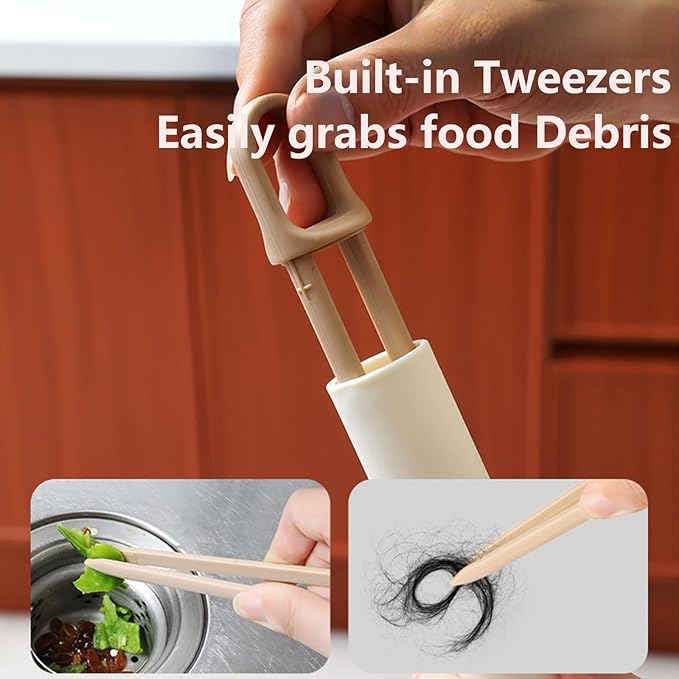 Twist-Handle Dish Brush, 30/60/90° Adjust Angle Instantly Long Handle Bottle Brush, with Built-in Tweezers, Scrub Brush for Pans, Pots, Stove, Kitchen Sink Cleaning