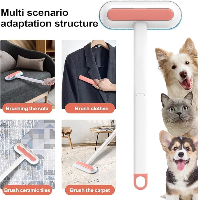 Pet Hair Removal Brush for Clothes | Electrostatic Pet Grooming Supplies,Window Screen Cleaning Brush,for Dog Owners Office Car Clothes Bedding Sheets Carpets Sofas Apartment Mattress