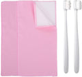 Syyflibb Silver Jewellery Cleaner Kit – 2 Ultra-Soft Brushes (Flat & Wave) + Dual Polishing Cloths for Sterling Silver, Gold, Rings & Chains | Tarnish Removal & Scratch (Pink)
