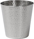 happimess HPM1110C Axel Modern Minimalist Hammered Steel 2-Gallon Wastebasket for Home, Bathroom, Living Room, Office, Bedroom, Kitchen, Brushed Steel