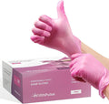 FifthPulse Pink Vinyl Disposable Gloves - Powder and Latex Free Medical Exam Gloves