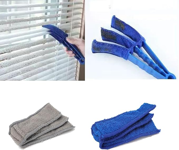 6 Pack Blind Duster Head Replacement Window Blind Cleaner Refill Microfiber Sleeves for Window Blinds Cleaner Duster Brush Blinds Cleaning Tool Air Conditioner Vent Cordless Shade Shutters