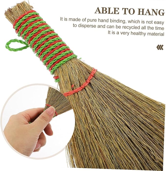 3pcs Portable Desk Brooms Small Whisk Dust Removing Brooms Short Handle Home Cleaning Tools for Desktop Sofa Cabinet Corn Bristle Sweepers