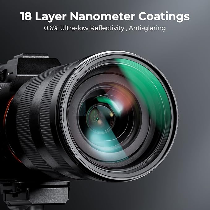 K&F CONCEPT 39mm MCUV Lens Protection Filter 18 Multi-Coated Camera Lens UV Filter Ultra Slim with Cleaning Cloth (K-Series)