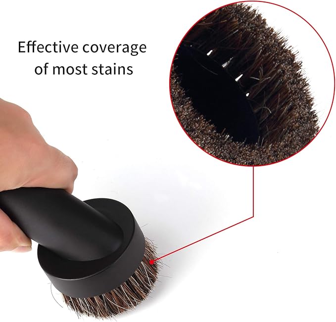 Lamoutor 2Pcs Soft Bristle Vacuum Brush Round Brush Vacuum Attachment Universal Vacuum Dust Brush for Most Vacuum Cleaners Accessories
