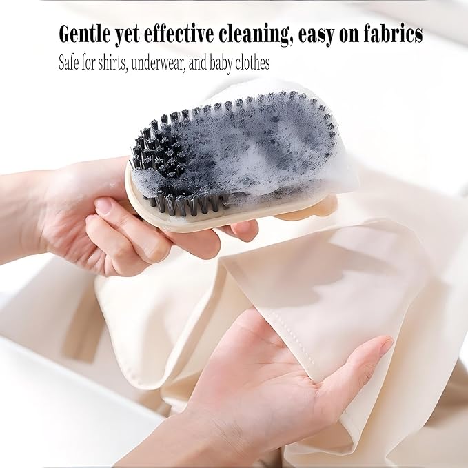 Little Bear Rotating Multi Functional Laundry Brush,Extended Bristle Cleaning Brush for Clothes, Carpet,Shoes, Etc(Green)