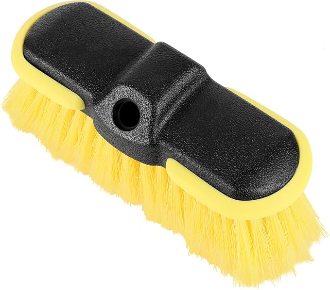 Car Wash Brush Head, Scrub Brush Attachment for Long Handle Extension Pole,Outdoor Broom and Scrubbing Brush for Cleaning Window, Wall, House Floor, Deck, Patio, Car