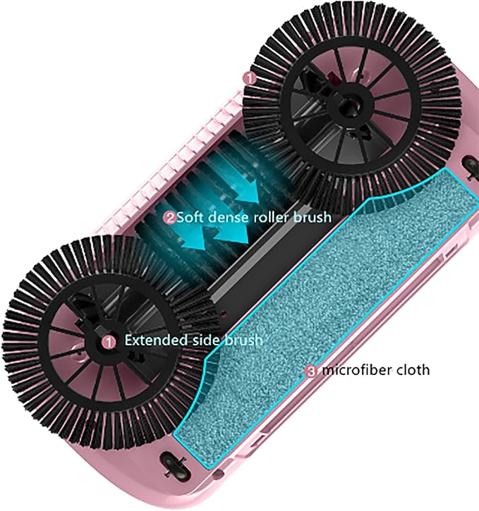 Hand Push Floor Sweeper, Push-Type Sweeping Machine With Anti-slip Handle, Quick Dust Removal and Adjustable Rod Length, Low Noise and No Electricity Required, for Home, Office, Carpet Cleaning