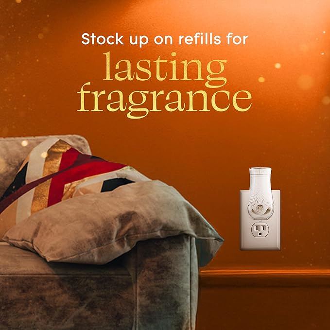 Glade PlugIns Refills Air Freshener, Pumpkin & Ginger, Scented and Essential Oils for Home and Bathroom, 0.67 Fl Oz,(Pack of 10)
