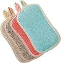 4 Pack Kitchen Scrub Sponge Dual Action Washing Up Cleaner Heavy Duty Scouring Pads Household Cleaning Wash Cloth (4)