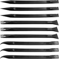 9Pcs Carbon Fiber Scraper Cleaning Tool Non-Scratch Plastic Multi-Purpose Stiff Scraper Pen-Shaped Scraper Tool for Paint, Stickers Label, Food, Tight Spaces, Crevices, Kitchen (Black)
