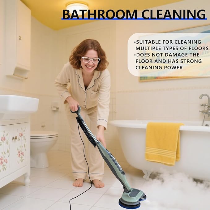 Steam Mop Pads Replacement Brush Head for Shark Steam and Scrub Mop S7000/S7001/S8201/s7201 Series Brush Heads with Nylon Bristles, Deep Clean Hardwood & Tile Floors, Scratch-Free Polish(Blue)