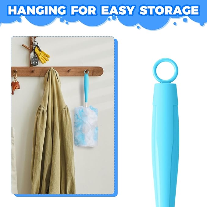 3 Pack Replacement Duster Handles – Compatible with Swiffer Duster Refills, Detachable & Reusable Plastic Dusting Wands,Handle Only