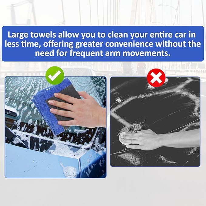2 Pack Clay Towel Auto Detailing, 12 X 12 Inch Clay Bar Towel for Auto Detailing Clays Bar Towels Cloth Auto-Detailing, Fine Grade Microfiber Clays Bars Towels for Smooth Paint Finish, DIY Detail