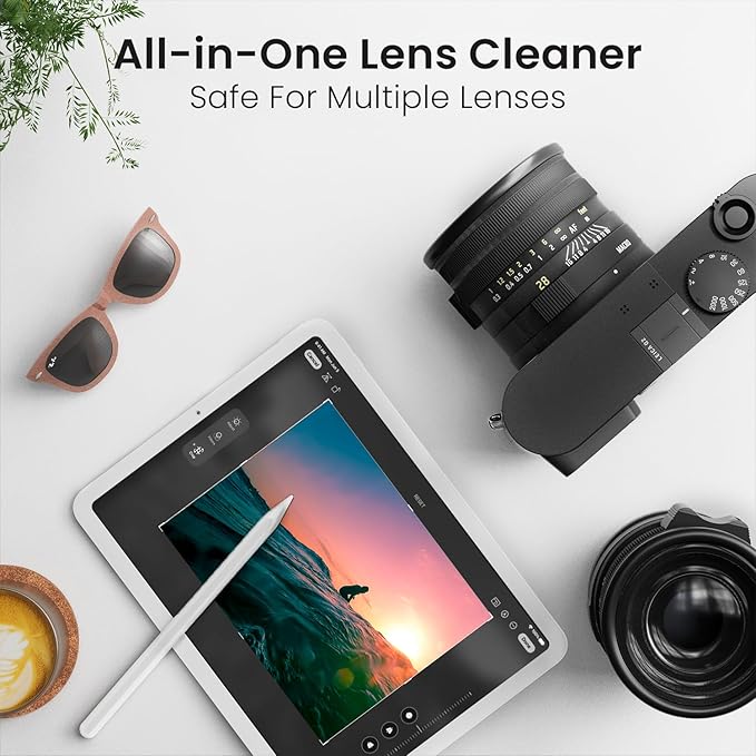 EVEO Glasses Cleaning Cloth - (6 Pack) Lens Cleaning Cloth Glasses Cleaner - Microfiber Cloth for Glasses Microfiber Cloth Eyeglass Cleaner, Screen Cleaner, Camera, Eyeglasses, VR/AR (Black & Orange)