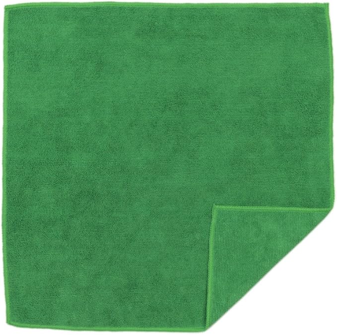 CARCAREZ Premium Microfiber Detailing Towels, 340 GSM Lint Free Car Buffing Waxing Polishing Drying Towel, Pack of 6 (Green)