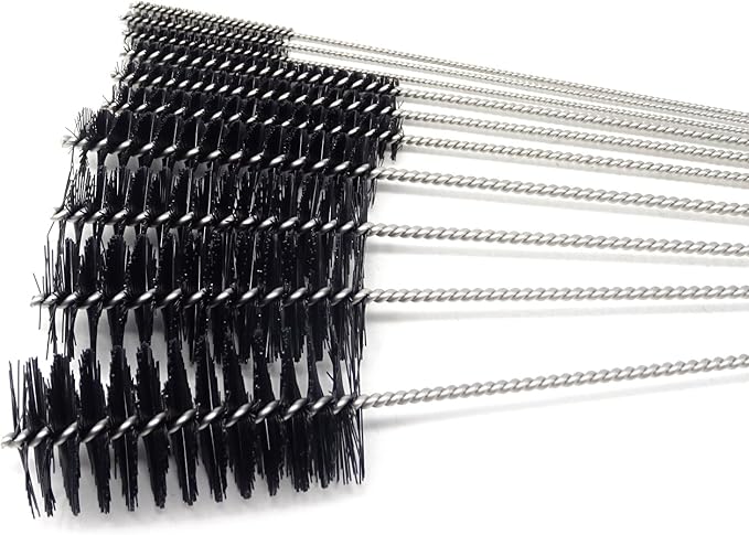 Honbay 10PCS 7.87Inch Nylon Tube Brush Set Cleaning Brush Set for Test Tube,Water Bottles, Drinking Straws, Eye Glasses, Keyboards, Jewelry Cleaning,etc