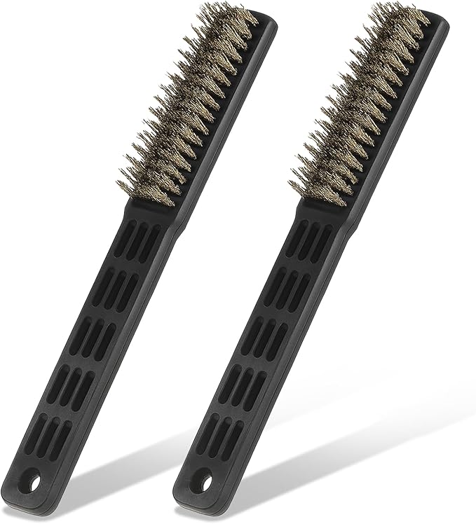 2 Pack Bowling Shoe Brushes, Heavy Duty Wire Brush Outdoor Shoe Cleaning Brushes for Bowling Shoes, Sliders, Golf Cleats and Boots Remove Dust Grit