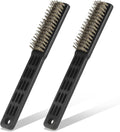 2 Pack Bowling Shoe Brushes, Heavy Duty Wire Brush Outdoor Shoe Cleaning Brushes for Bowling Shoes, Sliders, Golf Cleats and Boots Remove Dust Grit