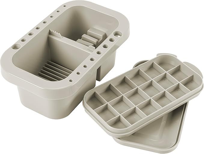 MyLifeUNIT Paint Brush Cleaner, Paint Brush Holder and Organizers with Palette for Acrylic, Watercolor, and Water-Based Paints (Grey)