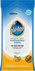 Pledge Multi Surface Everyday Wipes Fresh Citrus, 25 Count (Packaging May Vary)