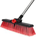 16.5" Outdoor Broom for Floor Cleaning Heavy Duty Push Broom with 53" Long Handle,Outdoor Broom for Deck,Driveway,Garage,Yard,Deck,Patio,Warehouse,Concrete