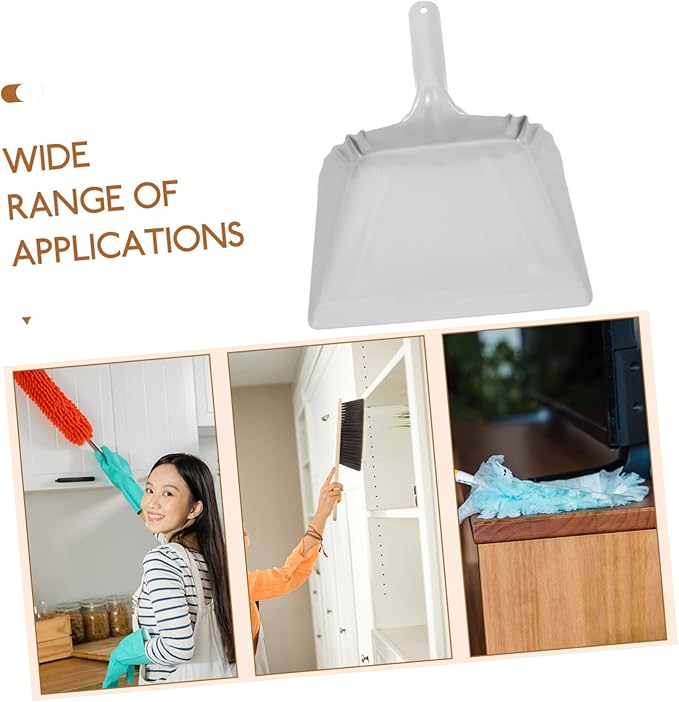 Unomor Metal Dustpan Handheld Small Pan Handle for Home Office Car Cleaning Tool