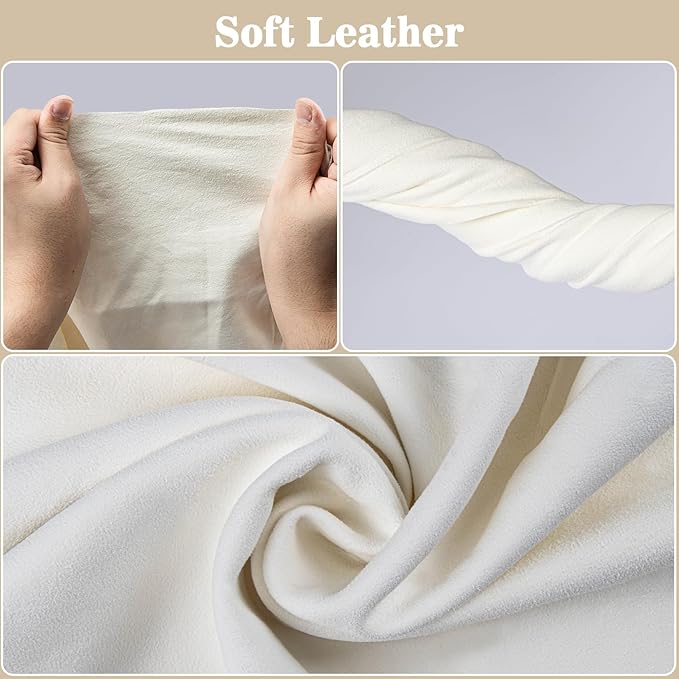 MAQIHAN Chamois Cloth for Car - Sheepskin Cleaning Cloth Car Drying Towel Real Sheepskin Leather Large Chamois Car Drying Rag Shammy Cloth for Car (5.7 sq ft)