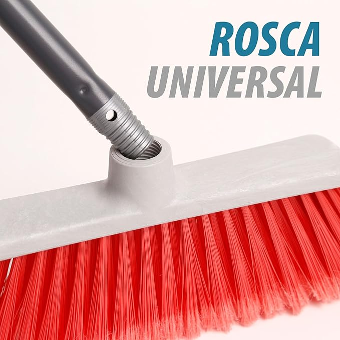 MAYA Poppy Broom - Soft and Efficient Sweep for Indoors - Lightweight and Sturdy Design (Red)