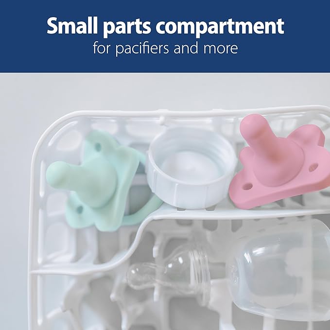 Dr. Brown's Dishwasher Basket for Small Baby Bottle Parts, Pacifiers, and Accessories, Clean, Store and Organize Newborn Essentials, BPA Free, Green