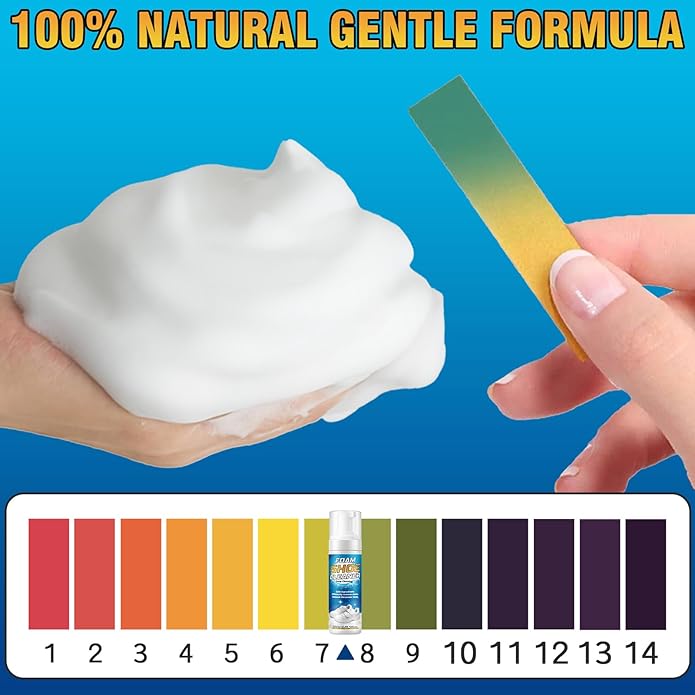 Shoe Cleaner Kit, 6.76oz White Sneaker Cleaner with Brush & Towel, Shoe Cleaning Foam for Leather, Canvas, Knit