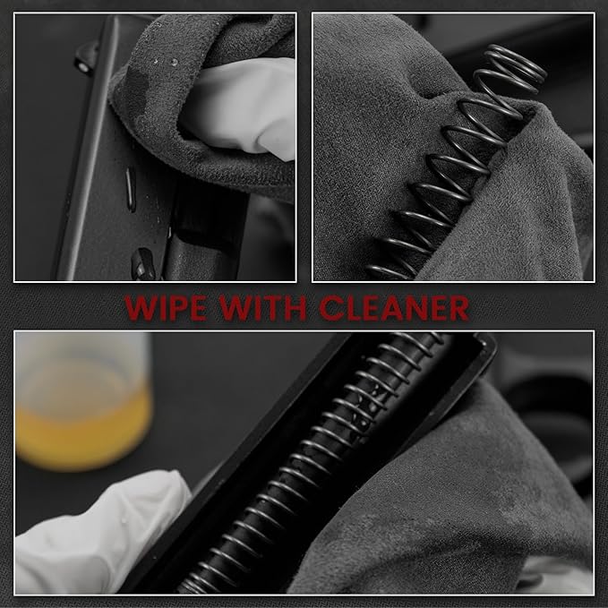 PINGMIC 12"x12" Gun Cleaning Cloth, Microsuede Cloth - Professiona - Polishing - Reusable Gun Cleaning Supplies