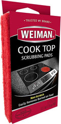 Weiman Cook Top Scrubbing Pads – Gently Clean and Remove Burned-on Food from All Smooth Top and Glass Cooktop Ranges, 3 reusable pads