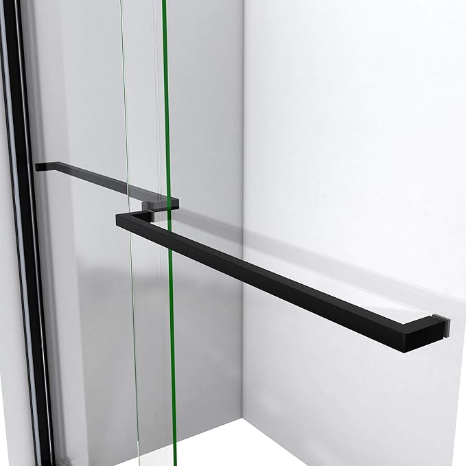 DreamLine Sapphire 56-60 inch W x 76 inch H Semi-Frameless Bypass Shower Door in Matte Black