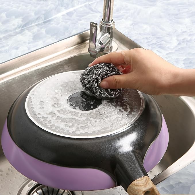 150 Pack Steel Wool Scrubber Pads, Stainless Steel Scrubber, Scrubbing Scouring Pad, Steel Wool Scrubbers for Pots and Pans, Stoves,Broiler Racks,Grills and More
