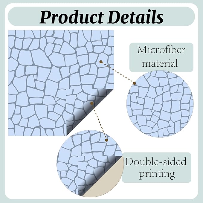 CREATCABIN 6 Packs Thickened Glasses Cleaning Cloth Elegant Flower Design