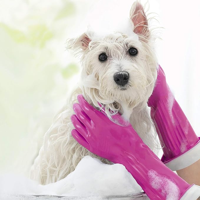 Playtex Living Reuseable Rubber Cleaning Gloves, Premium Protection Reusable Household Gloves, Large (Pack of 3)