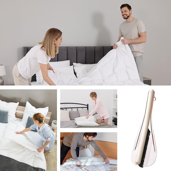 Bed Cleaning Brush, Upholstery Duster Tool, Lifter Cleaner with Pet Hair Removal, Furniture Applicator with Sturdy Handle Grip, Cleaning Brush, Home Necessary for Mattress Couch Upholstery Carpet Car