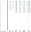 10Pcs Straw Cleaner Brush, Reusable Metal Handles Straw Cleaner Brush Extra Long for Stanley Mug 40, 30, 20 oz, 10mm 20mm Wide for Sippy Cup, Water Bottle and Tubes Pipe