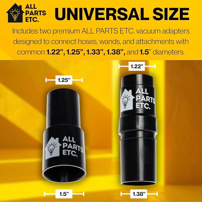 Elongated Universal Dust Brush Attachment, 1.25” Long Dusting Brush Accessories for Shop Vac, Bissell, Nutone, Electrolux, Beam, Eureka & other Central Vacs